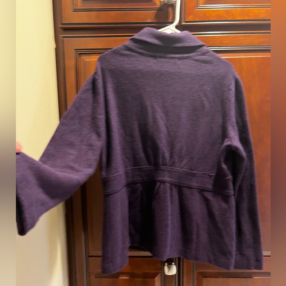 Classiques Entier Purple Coat Jacket Sweater - Picture 6 of 7